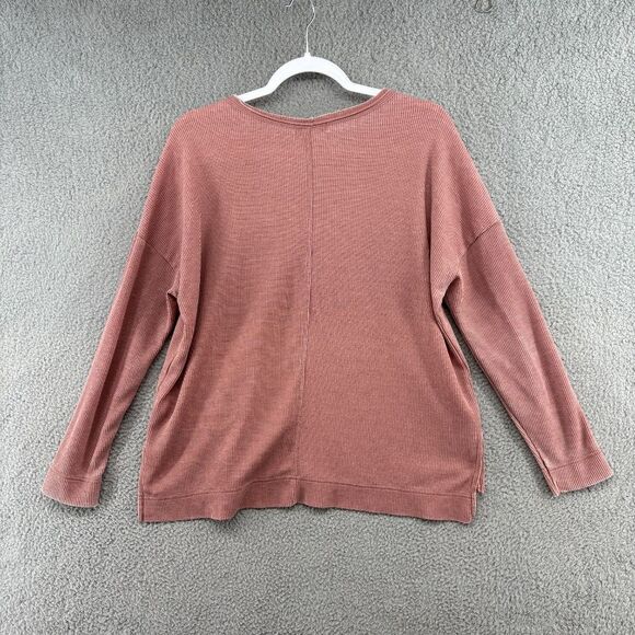 Z Supply Val Thermal Long Sleeve Knit Top Size Small Relaxed Fit Slouchy Dolman - Picture 2 of 8